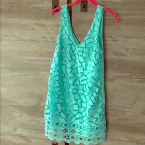 ASTR aqua sun dress